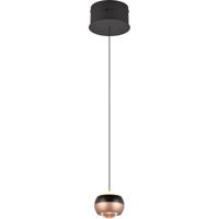 LED Hanglamp - Trio Select Orbit - 1 Lichtpunten van 8 Watt - Rond - Dimbaar - Aanpasbare Lichtkleur - Hoogte Aanpasbaar zonder Contragewicht - Mat Zwart - Metaal