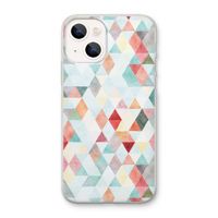 Gekleurde driehoekjes pastel: iPhone 13 mini Transparant Hoesje