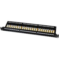 LogiLink NP0133 Patchpaneel 483 mm (19) CAT 6A 1 HE Zwart Ingericht