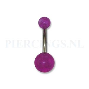 Navelpiercing acryl paars