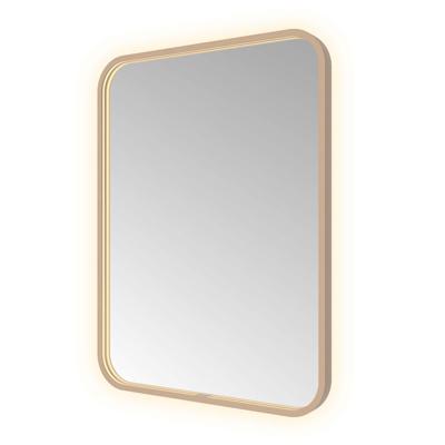 Hotbath &MORE Spiegel direct en indirect LED spiegelverwarming color changing dimbaar met afstandsbediening Geborsteld koper PVD SSQ680BCP