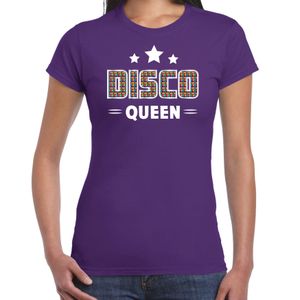 Disco verkleed t-shirt dames - jaren 80 feest outfit - disco queen