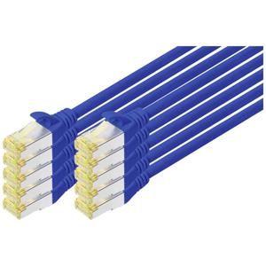 Digitus DK-1644-A-0025-B-10 RJ45 Netwerkkabel, patchkabel CAT 6A S/FTP 0.25 m Blauw 1 stuk(s)