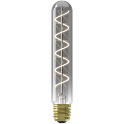 Leen Bakker - LED Buislamp Dimbaar - Titanium - E27 - 4W - 136 LM - Glas - Grijs - H18.5 Cm