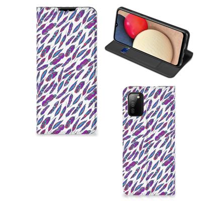 Samsung Galaxy M02s | A02s | Hoesje met Magneet | Feathers Color Samsung Galaxy M02s | A02s | Hoesje met Magneet | Feathers Color
