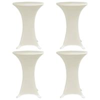 VidaXL Statafelhoes 4 st stretch ø60 cm crème