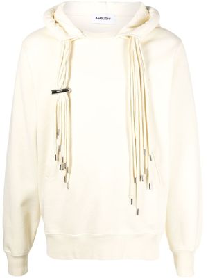 AMBUSH hoodie à capuche à lien de resserrage - Tons neutres