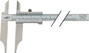 Helios Preisser Werkplaatsschuifmaat | 800 mm | met meetpunten | snavellengte 150 mm | 1 stuk - 0234514 0234514