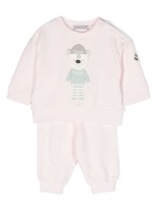 Moncler Enfant survêtement à imprimé graphique - Rose