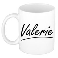 Valerie voornaam kado beker / mok sierlijke letters - gepersonaliseerde mok met naam - Naam mokken - thumbnail