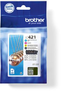 Brother inktcartridge, 200 pagina&apos;s, OEM LC-421VAL, 4 kleuren