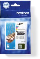 Brother inktcartridge, 200 pagina&apos;s, OEM LC-421VAL, 4 kleuren