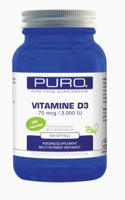 Puro Vitamine D3 75mcg 365Capsules