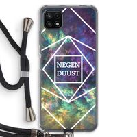 Negenduust ruimte: Samsung Galaxy A22 5G Transparant Hoesje met koord