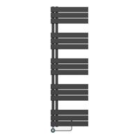 Belrad Handdoekradiator Elektrische Links Aansluiting/Comb- Zwart 1600X500 BUCZE1600500