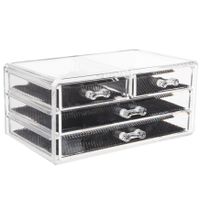 Make-up organizer/houder sorteerbakje 24 x 15 x 11 cm - thumbnail