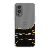 Gouden marmer: OnePlus Nord 2 5G Transparant Hoesje