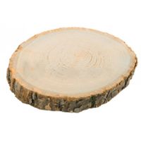 Kaarsenplateau boomschijf met schors - hout - D30 x H2 cm - rond - thumbnail