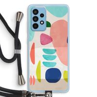 Bold Rounded Shapes: Samsung Galaxy A52 Transparant Hoesje met koord Bold Rounded Shapes: Samsung Galaxy A52 Transparant Hoesje met koord