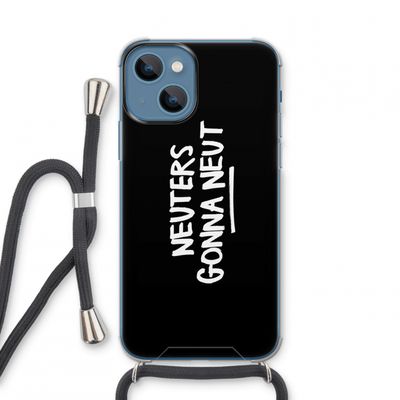 Neuters (zwart): iPhone 13 mini Transparant Hoesje met koord