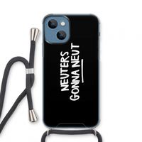Neuters (zwart): iPhone 13 mini Transparant Hoesje met koord