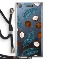 Kokosnoot roze: Sony Xperia XZ1 Transparant Hoesje met koord