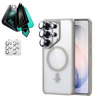 Galaxy S26 Ultra Bundle Classic Hybrid Magnetic Case and Armorite® Privacy Screen Protector - Clear Grey