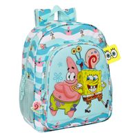 Schoolrugzak Spongebob Stay positive Blauw Wit (32 x 38 x 12 cm) - thumbnail