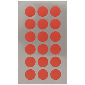 144x Rode ronde sticker etiketten 15 mm