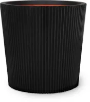 Capi nature groove nl conisch vaas 36x34 cm zwart