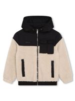 Givenchy Kids veste matelassée à logo appliqué - Tons neutres