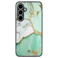 Samsung Galaxy S24 FE hoesje - Marmer mint goud