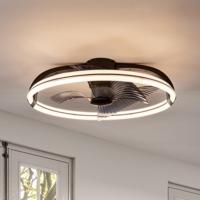 LED&apos;s Light Plafondventilator XL 74 cm - Bedienbaar met afstandsbediening - Zwart