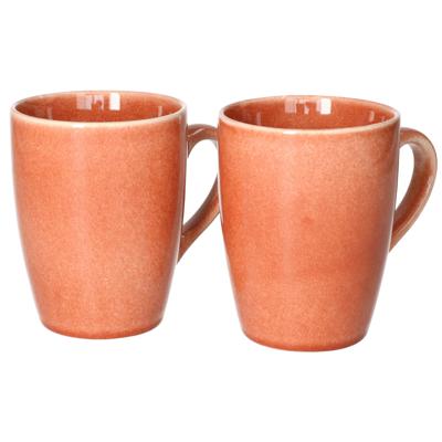 Siaki Koffiemok / theemok Faye - set 2x - terra - 340 ml - mokken - keramiek