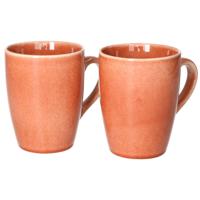 Siaki Koffiemok / theemok Faye - set 2x - terra - 340 ml - mokken - keramiek