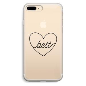 Best heart black: iPhone 7 Plus Transparant Hoesje