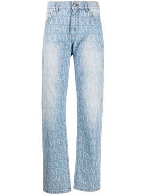 Versace jean Versace Allover à coupe droite - Bleu