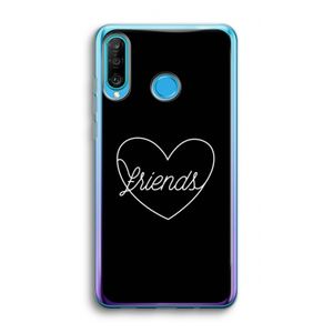 Friends heart black: Huawei P30 Lite Transparant Hoesje