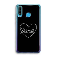 Friends heart black: Huawei P30 Lite Transparant Hoesje