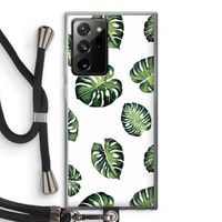Tropische bladeren: Samsung Galaxy Note 20 Ultra / Note 20 Ultra 5G Transparant Hoesje met koord