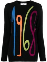 Sonia Rykiel pull en maille intarsia (1968) - Noir