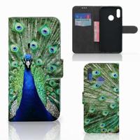 Honor 10 Lite | Telefoonhoesje | Met pasjeshouder | Pauw