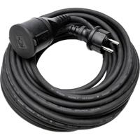 Verlengsnoer rubber - 15 meter - spatwaterdicht IP44 - 3500W - 3-polig