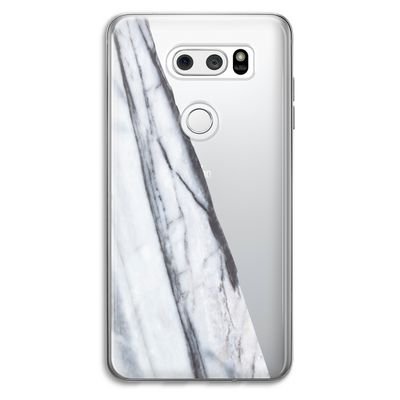 Gestreepte marmer: LG V30 Transparant Hoesje