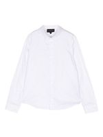 Emporio Armani Kids logo-jacquard cotton shirt - Blanc - thumbnail