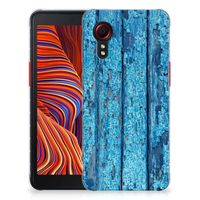 Samsung Galaxy Xcover 5 Bumper Hoesje Wood Blue