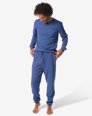 HEMA Herenpyjama Wafel Blauw (blauw)