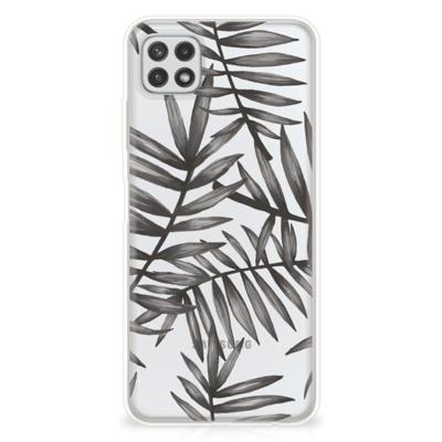 Samsung Galaxy A22 5G | TPU Case | Leaves Grey Samsung Galaxy A22 5G | TPU Case | Leaves Grey