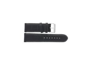 Horlogeband Universeel 61324.10.24 Leder Zwart 24mm