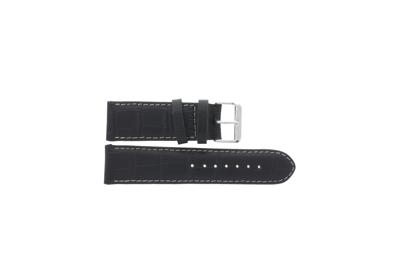 Horlogeband Universeel 61324.10.24 Leder Zwart 24mm